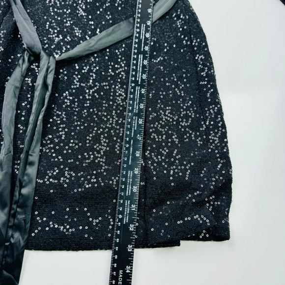 Express Long Sleeve Sequin Mini Dress with‎ Removable Satin Sash Size XS - Picture 11 of 11